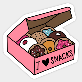 I Love Snacks Sticker